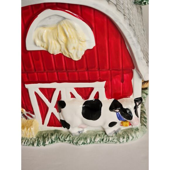 "Old Macdonald's Farm" Teapot VTG Red Barn Cottage Core Country Teacher Mom - Picture 5 of 9